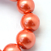Baking Painted Pearlized Glass Pearl Round Bead Strands HY-Q003-4mm-38-3