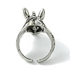 Unicorn Alloy Open Cuff Rings RJEW-k275-48AS-3
