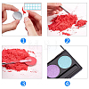 6 Sets Plastic Empty Eyeshadow Makeup Palette Containers with 2 Aluminum Pans and Mirror MRMJ-FH0001-25-4
