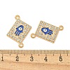 Alloy Blue Enamel Connector Charms ENAM-S003-02B-3