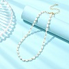 Natural Cultured Freshwater Pearl Rice Beaded Necklaces NJEW-JN06044-1