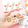4Pcs Playing Card Alloy Enamel Pendant Decorations HJEW-YW00379-5