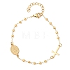 Religion 304 Stainless Steel Link Bracelets BJEW-F524-05A-G-4