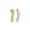 Brass Micro Pave Clear Cubic Zirconia Charms CU-CBA9FFD-01G-B-1