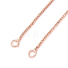 0.9MM Brass Box Chain Necklace Making NJEW-D302-77RG-2