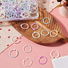 150Pcs 6 Colors Plastic Loose Leaf Book Binder Hinged Rings FIND-TA0010-54B-6