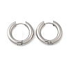 Tarnish Resistant 202 Stainless Steel Huggie Hoop Earrings EJEW-O087-08K-P-1