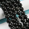 Natural Black Agate Round Beads Strand G-L084-10mm-28-4