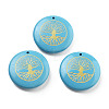 Dyed Synthetic Turquoise Carved Pendants G-H007-06H-1