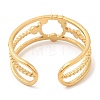 304 Stainless Steel Hollow Ring Open Cuff Rings for Women STAS-D085-25G-3
