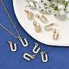 SHEGRACE Brass Micro Pave Clear Cubic Zirconia Pendants XGRQ29363-394G-U-5