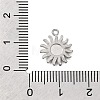 304 Stainless Steel Micro Pave Rhinestone Charms STAS-G369-05P-3