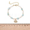 Brass Charm Bracelets BJEW-JB13792-4