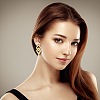 Stainless Steel Stud Earrings PW-WGE5508-01-3