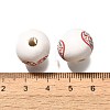 Valentine's Day Element Printed Wood Beads WOOD-R002-01-06-3