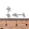 Rhodium Plated 925 Sterling Silver with Clear Cubic Zirconia Charms STER-G036-14P-3