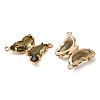 Brass Pave Faceted Glass Connector Charms X-FIND-Z020-04S-2