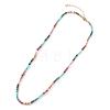 Bohemian Style Natural African Turquoise(Jasper) & Rhodonite & Red Aventurine & Aquamarine Faceted Round Beaded Necklaces for Women EF1114-5