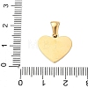 304 Stainless Steel Pave Natural White Shell Heart with Initial Slice Pendants STAS-R168-25G-D-3