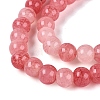 Ombre Effect Dyed Crackle Glass Beads Strands GLAA-Q106-01A-B07-4