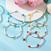 Transparent Acrylic Charm Bracelets BJEW-MZ00335-1