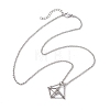 3Pcs 3 Sizes Stainless Steel Braided Chain Macrame Pouch Empty Stone Holder Pendant Necklace Making NJEW-JN04957-01-5