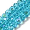 Electroplate Transparent Glass Beads Strands EGLA-A035-T8mm-L08-1