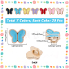 140Pcs 7 Colors Alloy Enamel Buttons FIND-GF0008-28-2