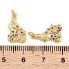 Brass Micro Pave Colorful Cubic Zirconia Pendants KK-Q085-04E-G-3
