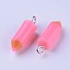 Resin Pendants RESI-WH0008-13D-1