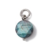 Dyed Natural Tiger Eye Faceted Hexagonal Cut Pendants PALLOY-JF04800-01-3