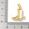 Brass Micro Pave Cubic Zirconia Pendants X-KK-M300-30G-3