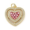 Brass Micro Pave Clear Cubic Zirconia Pendants KK-Q813-02G-2