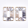 Handmade Raffia Woven Linking Rings/Pendants WOVE-S120-05A-2