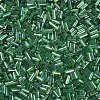 Transparent Colours Luster Glass Bugle Beads SEED-N005-001-A07-3