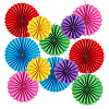 6Pcs Paper Fans Flower for Wedding Birthday Carnival Welcome Party Decorations DIY-WH0349-570-1