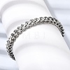 201 Stainless Steel Curb Chain Bracelets for Men STAS-T077-03P-3