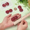 4Pcs Flower Alloy & Glass Rhinestone Applques DIY-MA0007-20B-3