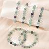 Natural Fluorite Stretch Bracelets BJEW-E373-8mm-10-9