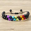 Chakra Round Glass Bead Braided Bracelets ZS1375-2