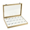 18 Grids Imitation Leather Jewelry Boxs CON-G023-07C-3