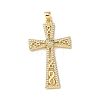 Brass Micro Pave Clear Cubic Zirconia Pendants KK-P352-02D-G-1
