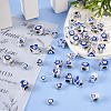 52Pcs 13 Styles Blue Evil Eye Resin European Beads RESI-TA0002-15-11