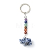 Rhinoceros Natural Gemstone Keychain KEYC-F040-04-2