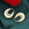304 Stainless Steel Flower Stud Earrings for Women EJEW-Q009-03C-G-4
