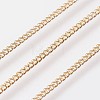 Long-Lasting Plated Brass Curb Chain Necklaces X-NJEW-K112-07G-NF-2