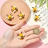6Pcs Silicone Focal Beads SIL-YW0002-13-5