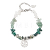 Natural Mixed Gemstone Chip Beaded Bracelest BJEW-JB12976-04-2