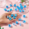 50Pcs 5 Styles UV Plating Opaque Acrylic Beads PACR-TA0001-31F-7
