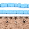 Opaque Frosted Glass Beads Strands GLAA-N072-01A-B08-4